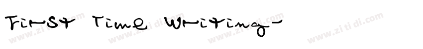 First Time Writing字体转换